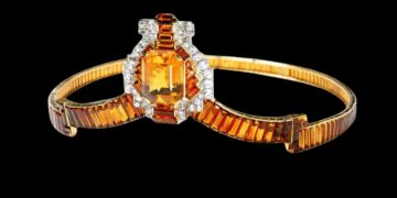 Tiara Cartier cu citrin (cuarț galben)