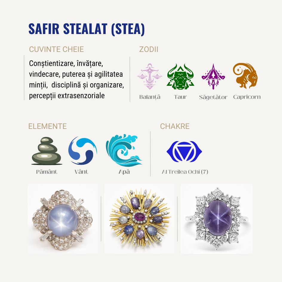 Safir Stelat - proprietăți